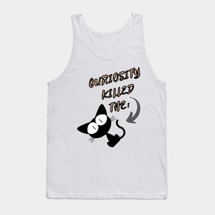 Illustrated drawing of Montes Negro cat with phrase Tank Top